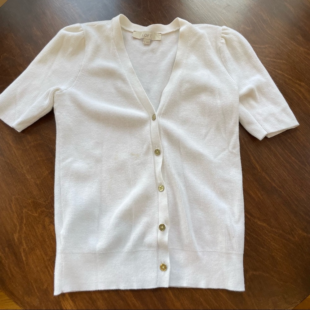 White cardigan top